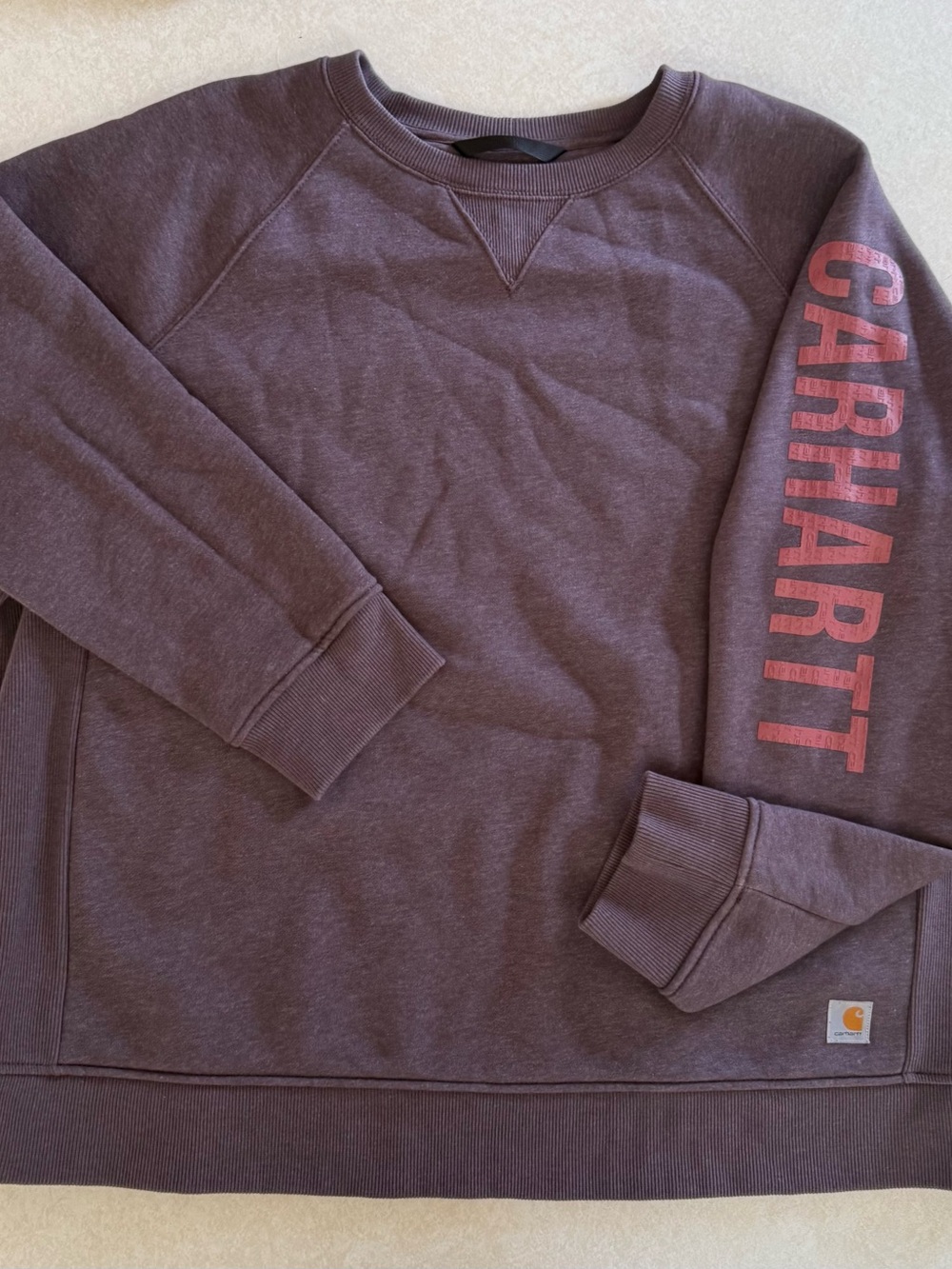 NWOT Women’s Plus Carhartt Maroon Relaxed Fit Crewneck Sweatshirt